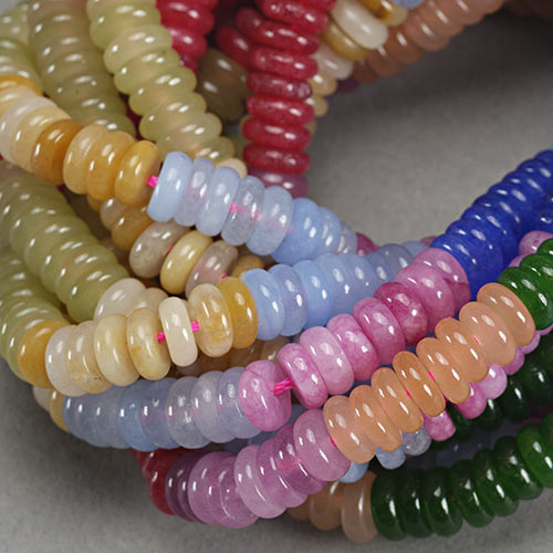 SP-1142: Multi Gemstone Bold Rondelle 2x6.5mm 