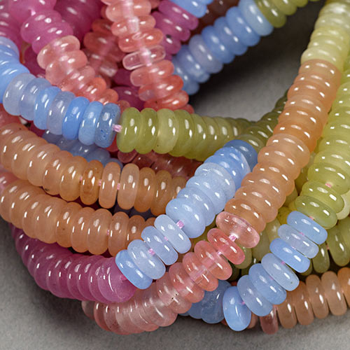 SP-1143: Multi Gemstone Pastel Rondelle 2x6.5mm 