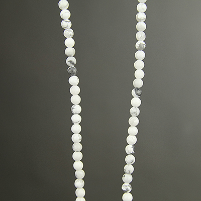 SP-HWW-004: 4mm White Howlite 