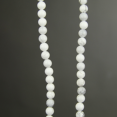SP-HWW-006: 6mm White Howlite 