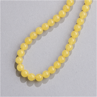 SP-JDY-006:  6mm Yellow Jade 