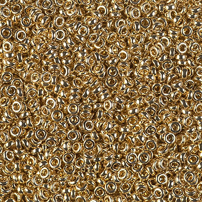SPR22-193:  Miyuki 2.2mm Spacer Bead 24kt Gold Light Plated 
