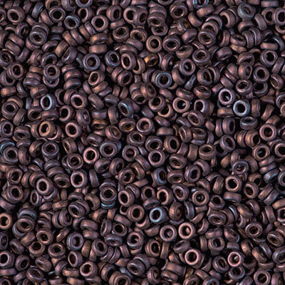 SPR22-2005:  Miyuki 2.2mm Spacer Bead Matte Metallic Dark Raspberry Iris 