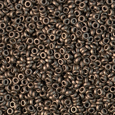 SPR22-2006:  Miyuki 2.2mm Spacer Bead Matte Metallic Dark Bronze 