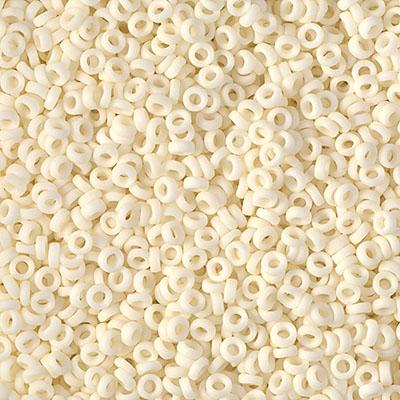 SPR22-2021:  Miyuki 2.2mm Spacer Bead Matte Opaque Cream 