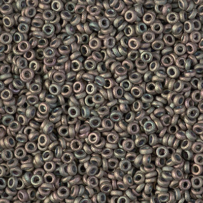 SPR22-2035:  Miyuki 2.2mm Spacer Bead Matte Metallic Khaki Iris 