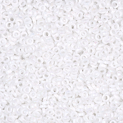 SPR22-402FR:  Miyuki 2.2mm Spacer Bead Unicorn Matte White AB 