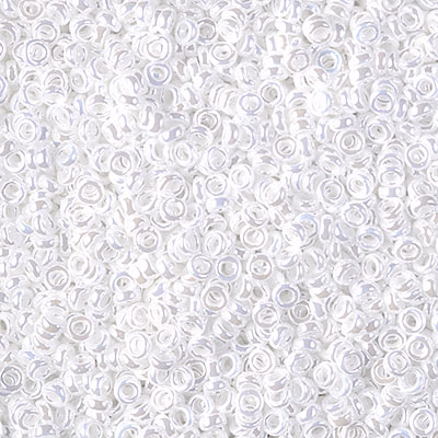 SPR22-420:  Miyuki 2.2mm Spacer Bead White Pearl Ceylon 