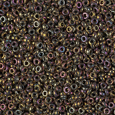 SPR22-462:  Miyuki 2.2mm Spacer Bead Metallic Gold Iris 