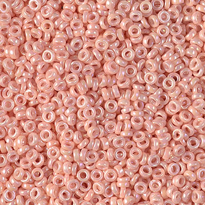 SPR22-596:  Miyuki 2.2mm Spacer Bead Opaque Tea Rose Luster 