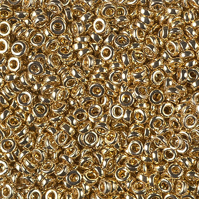 SPR3-193:  Miyuki 3mm Spacer Bead 24kt Gold Light Plated 
