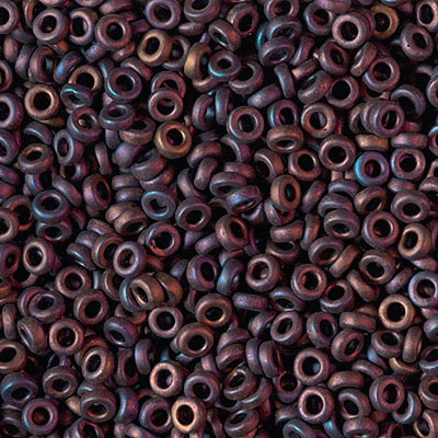 SPR3-2005:  Miyuki 3mm Spacer Bead Matte Metallic Dark Raspberry Iris 