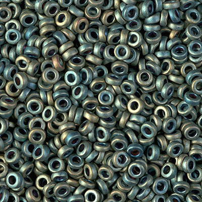 SPR3-2008:  Miyuki 3mm Spacer Bead Matte Metallic Patina Iris 