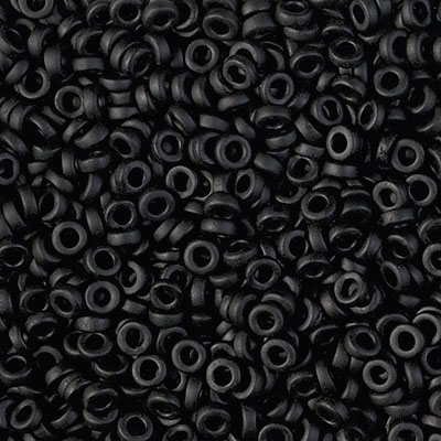 SPR3-401F:  Miyuki 3mm Spacer Bead Matte Black 