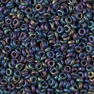 SPR3-401FR:  Miyuki 3mm Spacer Bead Matte Black AB 