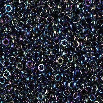 SPR3-455:  Miyuki 3mm Spacer Bead Metallic Variegated Blue Iris 