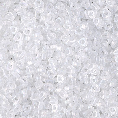 SPTR28-131FR:  Miyuki 2.8mm Triangle Spacer Bead Matte Crystal AB 
