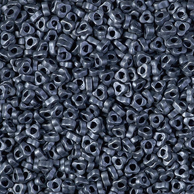 SPTR28-2001:  Miyuki 2.8mm Triangle Spacer Bead Matte Gunmetal - SPTR28-2001*