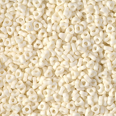 SPTR28-2021:  Miyuki 2.8mm Triangle Spacer Bead Matte Opaque Cream 