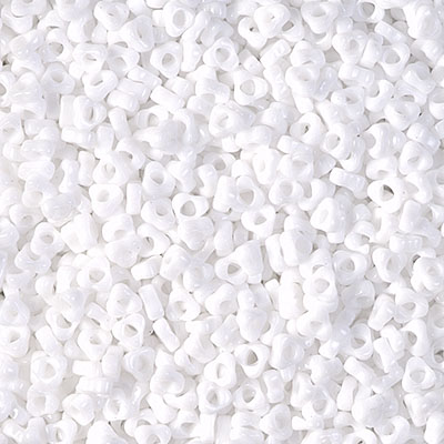 SPTR28-402:  Miyuki 2.8mm Triangle Spacer Bead White 