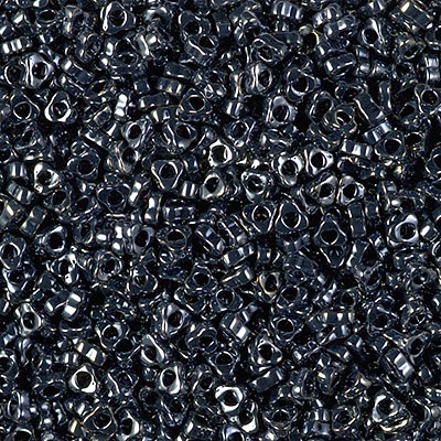 SPTR28-464:  Miyuki 2.8mm Triangle Spacer Bead Light Gunmetal 