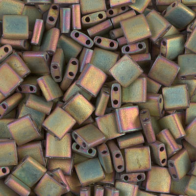 TL-2035:  Matte Metallic Khaki Iris Miyuki Tila Bead 