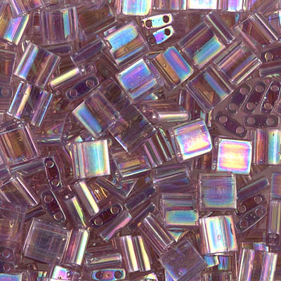 TL-256:  Transparent Smoky Amethyst AB Miyuki Tila Bead 