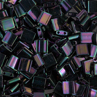 TL-454:  Metallic Dark Plum Iris Miyuki Tila Bead 