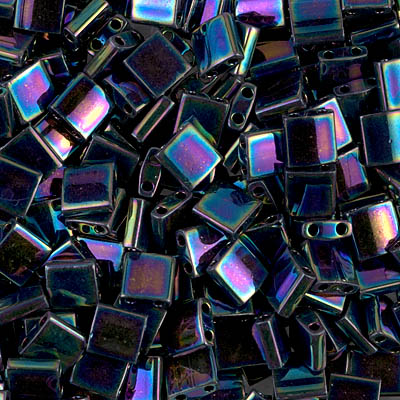 TL-455:  Metallic Variegated Blue Iris Miyuki Tila Bead 
