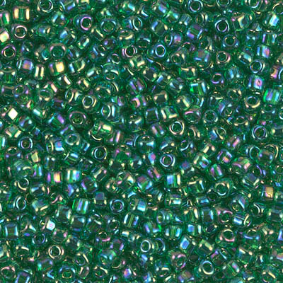 TR10-1154:  Miyuki 10/0 Triangle Green AB 