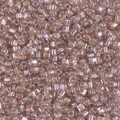 TR10-1525:  Miyuki 10/0 Triangle Sparkling Blush Lined Crystal 