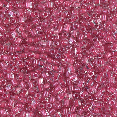 TR10-1553:  Miyuki 10/0 Triangle Sparkling Rose Lined Crystal 