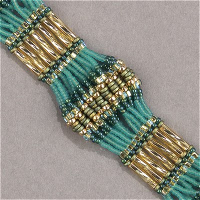 TR10-953:  Miyuki 10/0 Triangle 24kt Gold Lined Light Aqua - TR10-953*