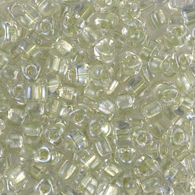TR5-1527:  Miyuki 5/0 Triangle Sparkling Celery Lined Crystal 