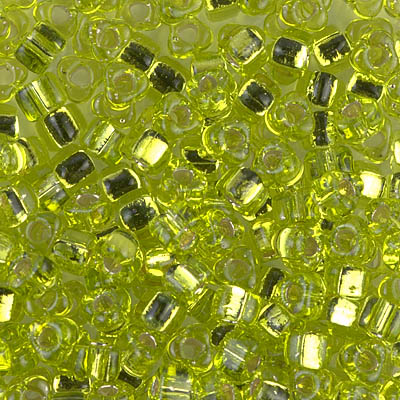 TR5-1801:  Miyuki 5/0 Triangle Silverlined Chartreuse 