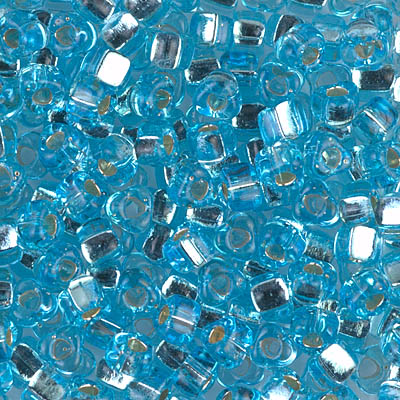 TR5-1803:  Miyuki 5/0 Triangle Silverlined Aqua 