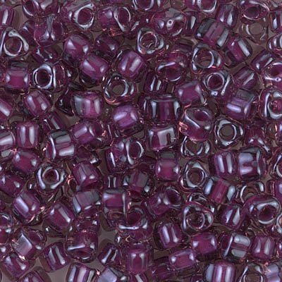 TR5-1834:  Miyuki 5/0 Triangle Magenta Lined Amethyst 