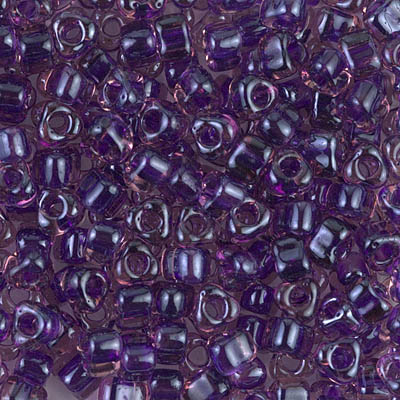 TR5-1835:  Miyuki 5/0 Triangle Dark Violet Lined Amethyst 