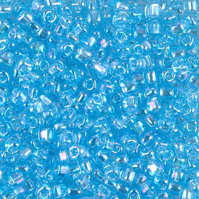TR8-1155:  Miyuki 8/0 Triangle Aqua AB - TR8-1155*