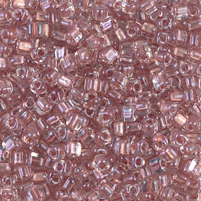 TR8-1526:  Miyuki 8/0 Triangle Sparkling Antique Rose Lined Crystal 