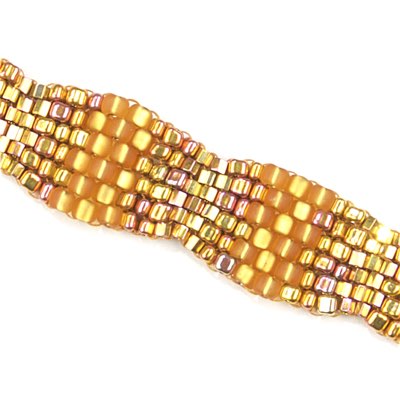TR8-2422F:  Miyuki 8/0 Triangle Matte Silverlined Topaz - TR8-2422F*