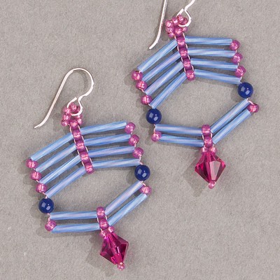 TW2012-150FR:  Miyuki 2x12mm Twisted Bugle Bead Matte Tr Sapphire AB (was TW2012-261F) - TW2012-150FR*