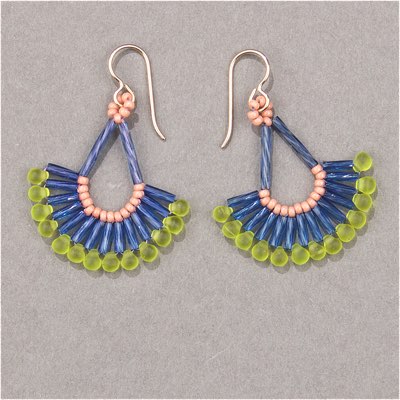 TW2012-1710:  Miyuki 2x12mm Twisted Bugle Bead Dyed Transparent Montana - TW2012-1710*