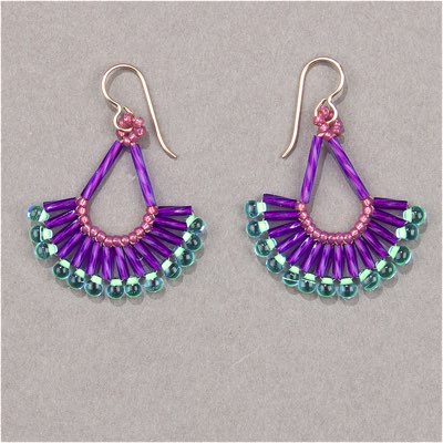 TW2012-1721:  Miyuki 2x12mm Twisted Bugle Bead Dyed Transparent Dark Purple - TW2012-1721*
