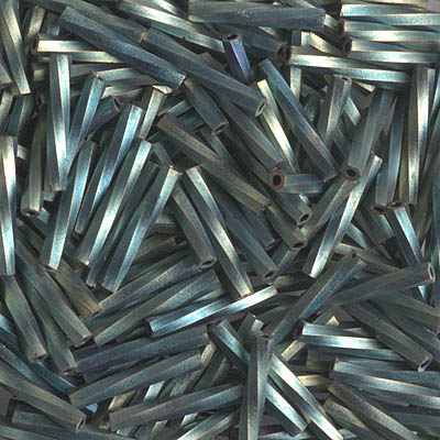 TW2012-2008:  Miyuki 2x12mm Twisted Bugle Bead Matte Met Patina Iris (was TW2012-1256) - TW2012-2008*