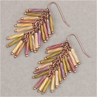 TW2712-132FR:  Miyuki 2.7x12mm Twisted Bugle Bead Matte Tr Lt Topaz AB (was TW2712-251F) - TW2712-132FR*
