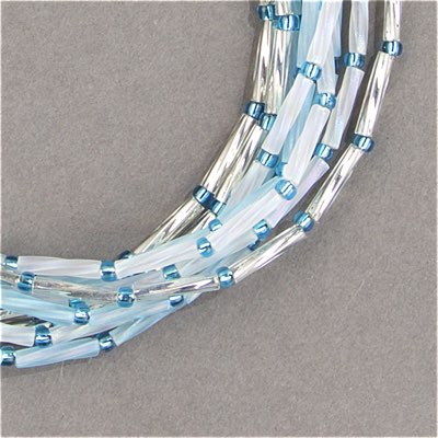 TW2712-1:  Miyuki 2.7x12mm Twisted Bugle Bead Silverlined Crystal - TW2712-1*