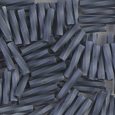 TW2712-2001:  Miyuki 2.7x12mm Twisted Bugle Bead Matte Gunmetal (was TW2712-1254) 